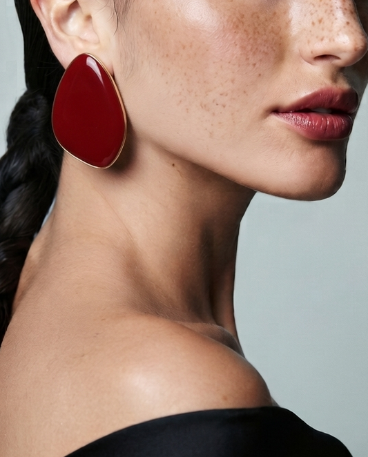 Orla Red Statement Earrings