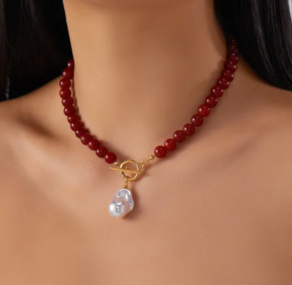Vera Baroque Pearl Beaded Necklace